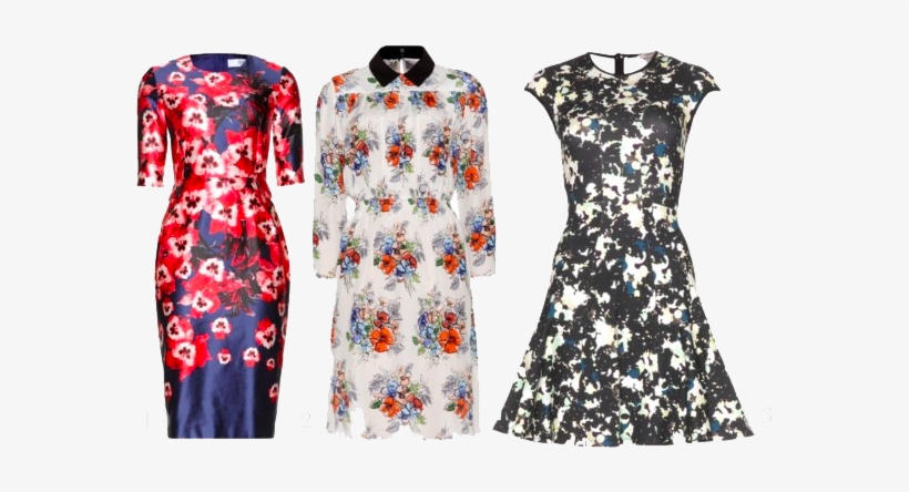 Floral Dress Png Clipart - Textile Dress Png, transparent png #2110801