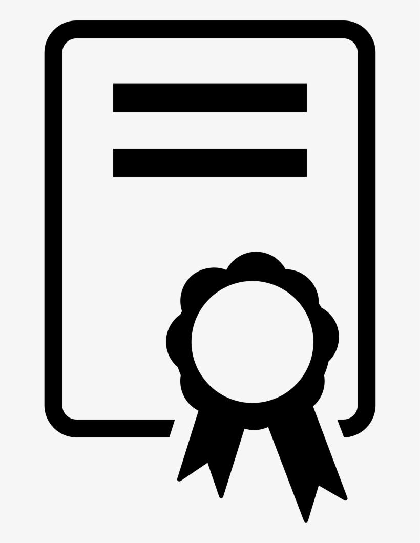 Certificate With Medal Svg Png Icon Free Download - Certificates Logo Black And White, transparent png #2110967