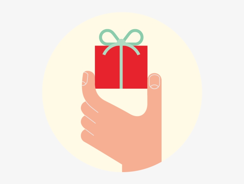 Hand Holding A Gift Aol Hero - Aol, transparent png #2111598
