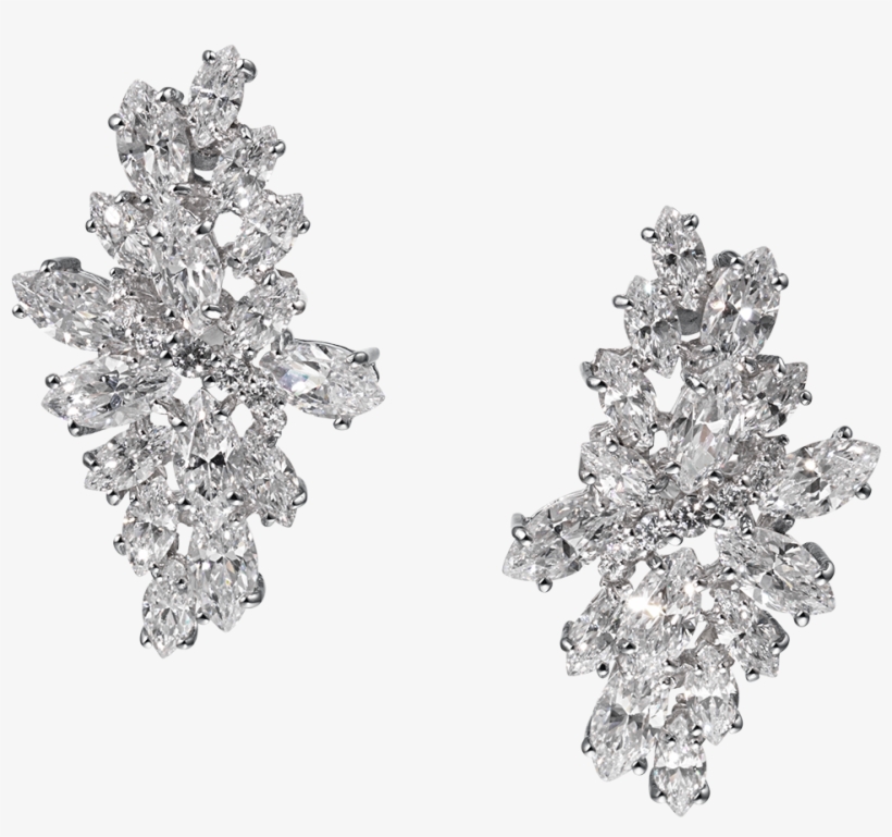 Image Library Library Annabelle Diamond Cluster Earrings - Modern Chandelier Diamond Earrings, transparent png #2112111