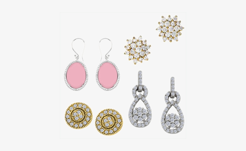 Exotic Gems Earings - April Birthstone Diamond Teardrop Earrings In 14k White, transparent png #2112113