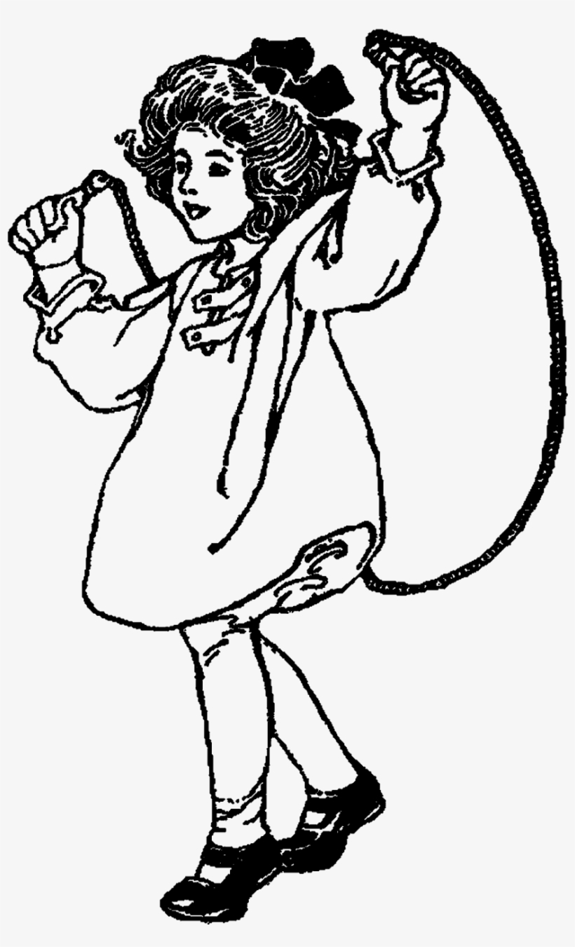 Digital Stamp Design Girl Playing Jump Rope Digital - Line Art, transparent png #2112348