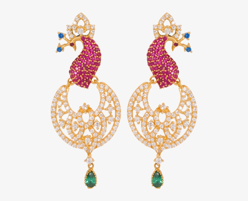 Lalitha Jewellery Gold Earrings Collections - Lalithaa Jewellery, transparent png #2112498