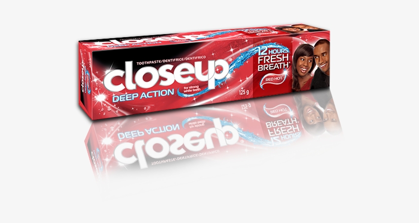 Red Hotdeep Action - Closeup Red Hot Deep Action Toothpaste - 150 G, transparent png #2112738