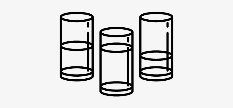 Three Glasses Of Water Vector, transparent png #2112782