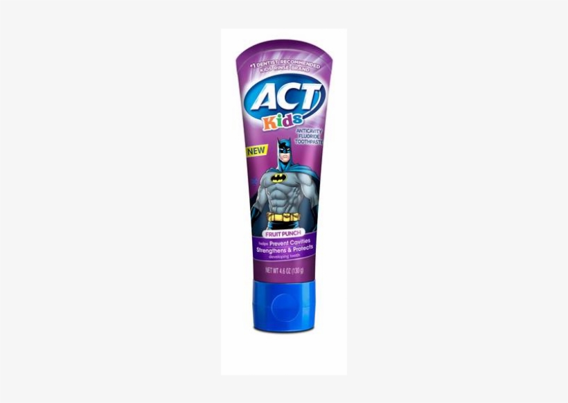 Act Mouthwash Act Kids Batman Fruit Punch Fluoride, transparent png #2113203