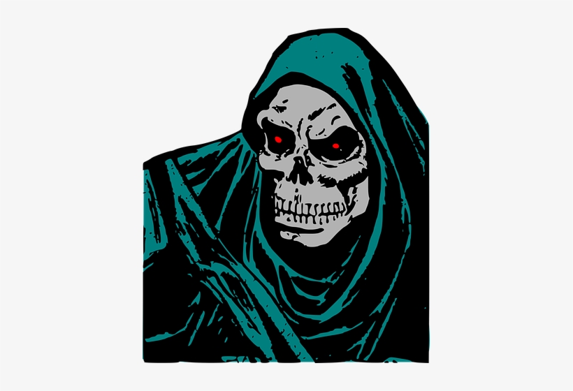 Death Evil Face Grim Halloween Hallow - Ghost Skeleton Image In Png, transparent png #2113244