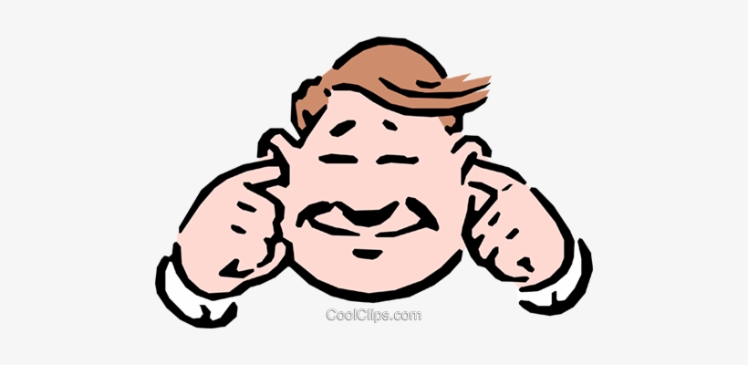 Hear No Evil Royalty Free Vector Clip Art Illustration - Fingers In Ears Cartoon, transparent png #2113495
