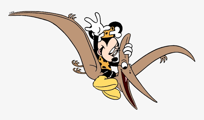 Minnie Riding Pterodactyl - Minnie Mouse, transparent png #2113512