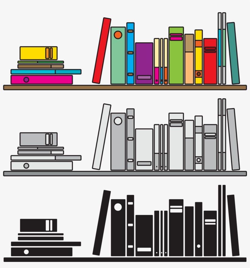 Clip Black And White Library Bookcase Illustration - National Society Of Collegiate Scholars 15oz Coffee, transparent png #2114235