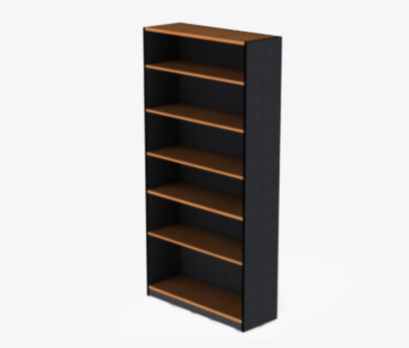 Belair 6 Shelf Bookcase - Black And Cherry Bookcase, transparent png #2114288