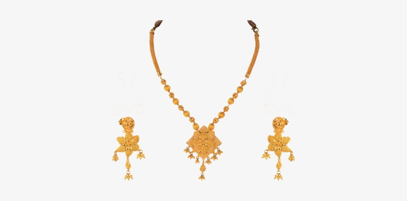 Orra Gold Set Necklace - Gold Necklace Set Design, transparent png #2114368