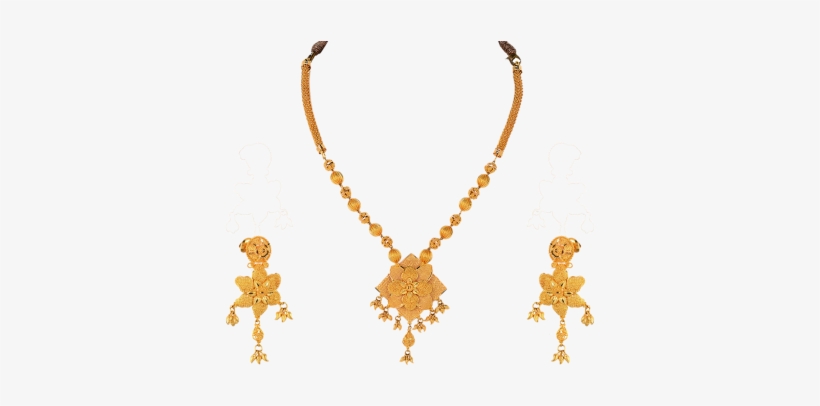 Orra Gold Set Necklace - Gold Necklace Set Design, transparent png #2114368