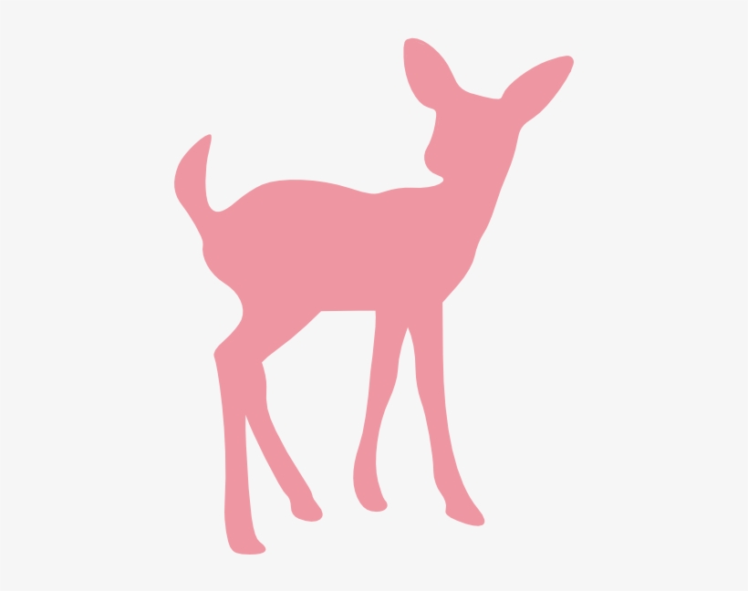 Coral Deer Image Clip Art - Baby Deer Silhouette, transparent png #2115105