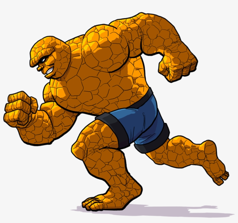 Drawing Marvel Thing - Fantastic Four Thing Png, transparent png #2115922