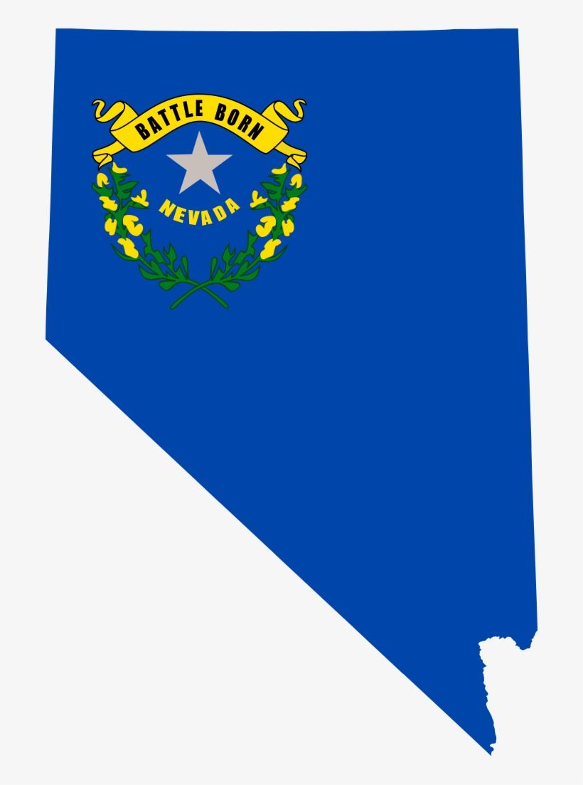 Flag-map Of Nevada - State Of Nevada, transparent png #2116160