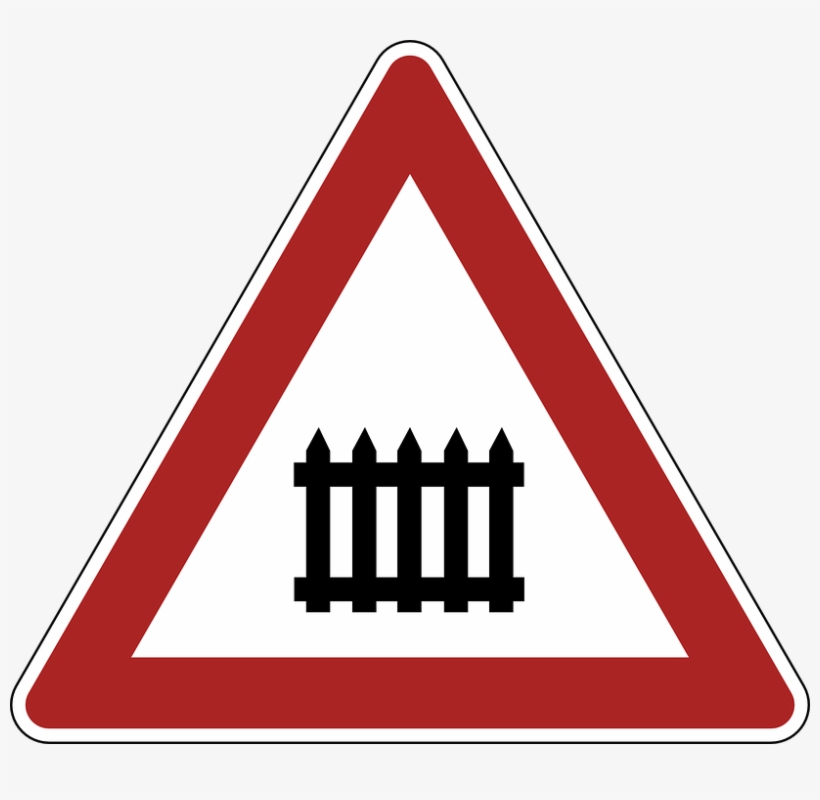 Danger Warning Railyway Crossing - ป้าย ข้าม ทาง รถไฟ, transparent png #2116408