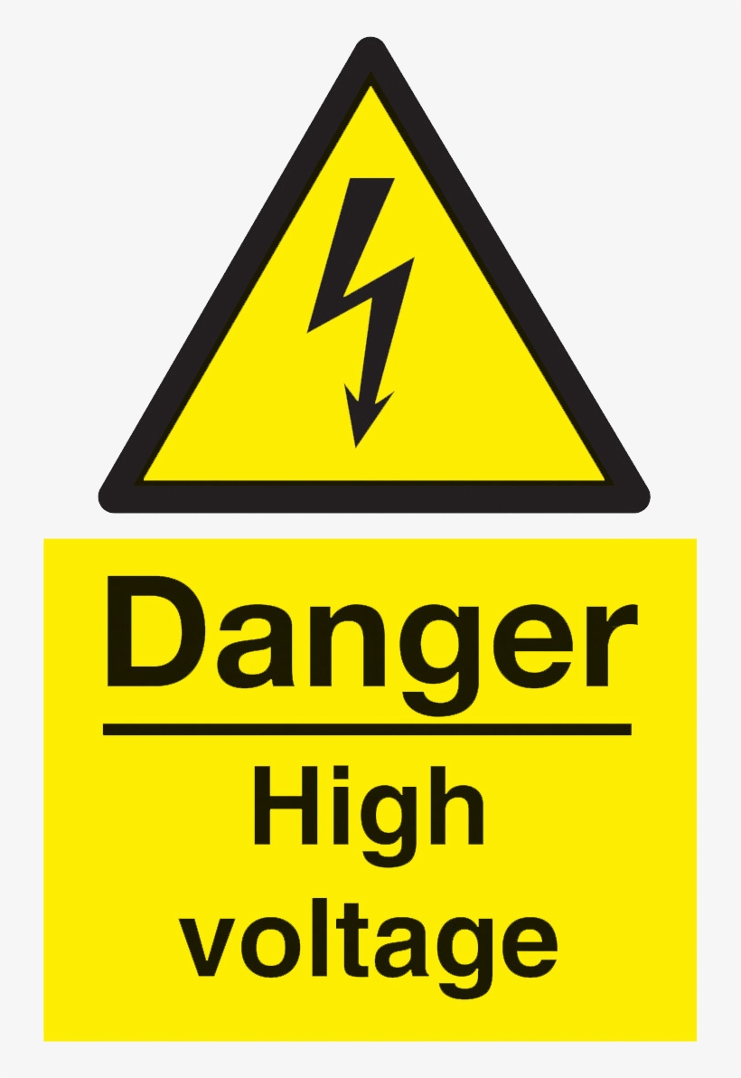 High Voltage Png - Danger Electric Shock Risk Sign, transparent png #2116500