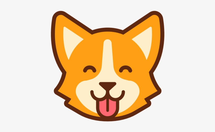 Corgi Butt Png - Cute Cartoon Dog Face, transparent png #2117336