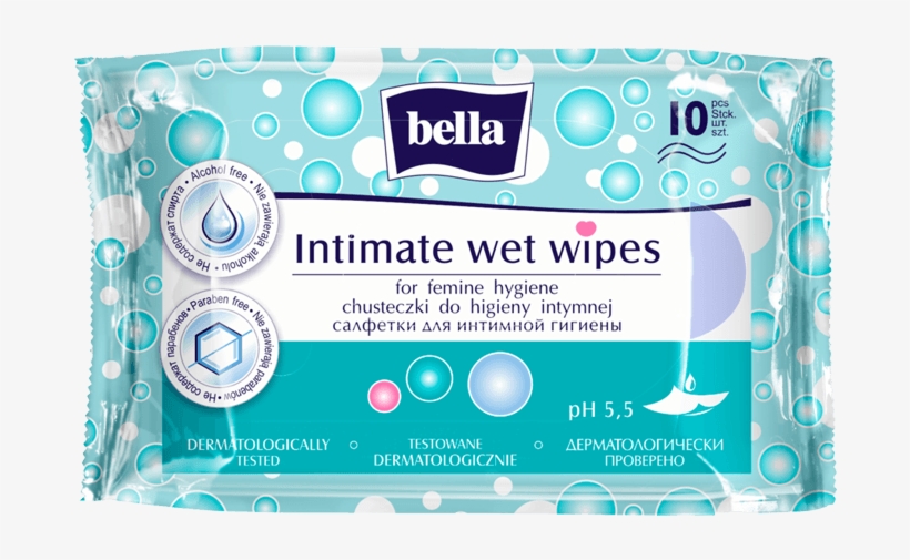 Feminine Hygiene Wet Wipes Bella - Bella Intimate Care Wet Wipes - 10 Pieces, transparent png #2117478