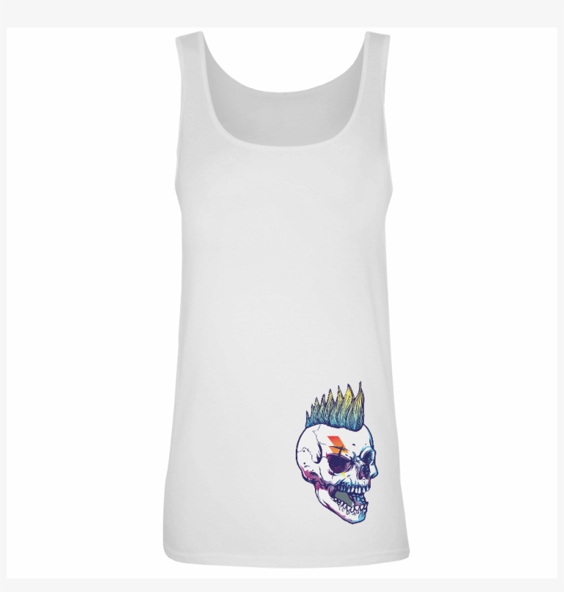 Skull Face Punk - Skeleton Skateboarder Wearing Backwards Hat Keychain, transparent png #2117638