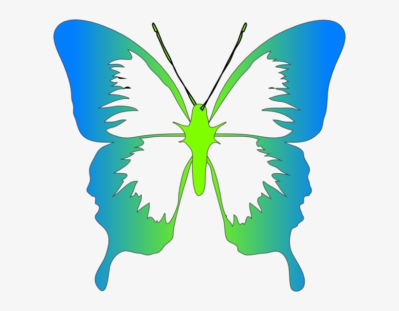 Small - Black And White Butterfly Clip Art, transparent png #2117807