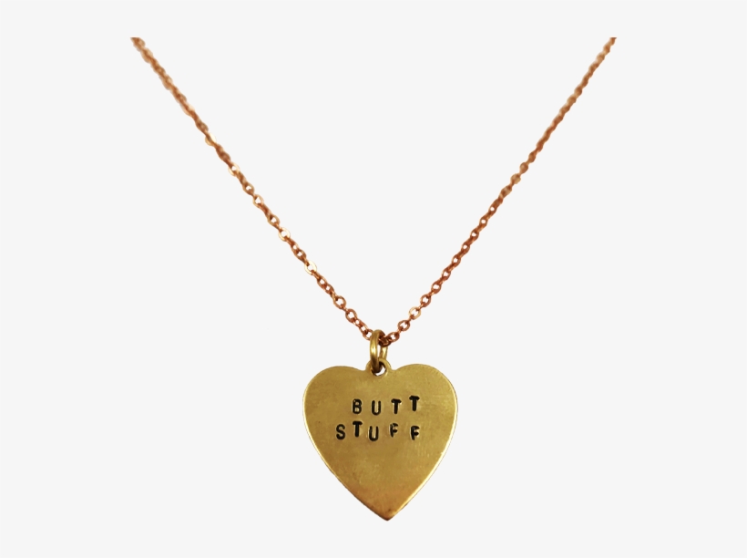 Butt Stuff Hand-stamped Necklace - Necklace, transparent png #2117897