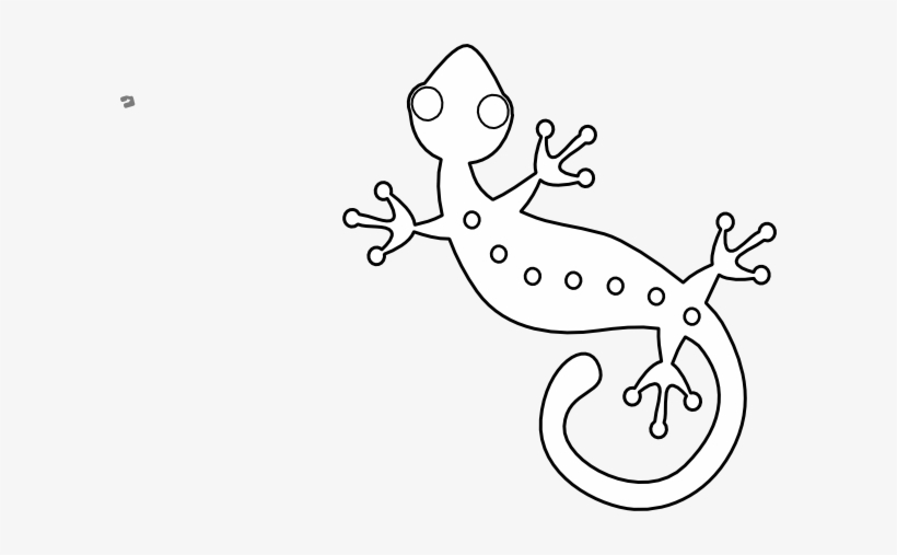 Small - Gecko Clipart Black And White, transparent png #2118335
