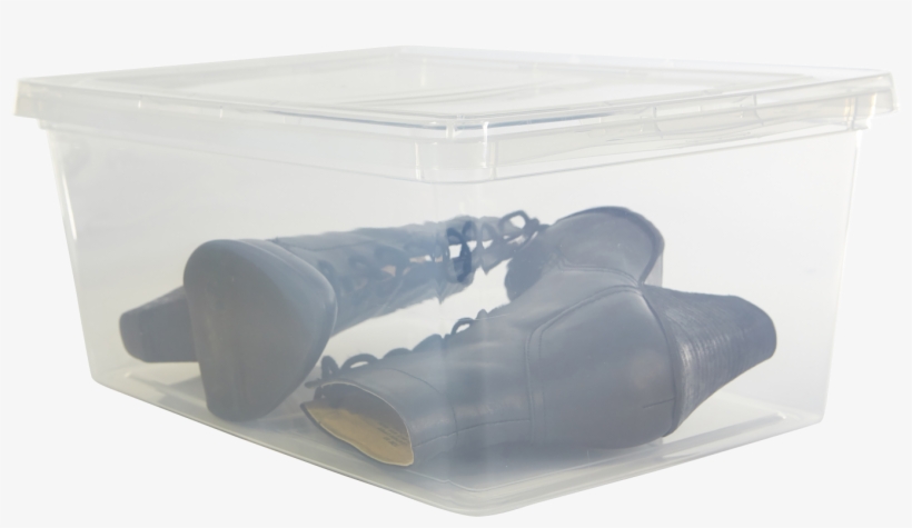 Small Clear 17 X 11 Sweater Storage Box - Plastic, transparent png #2118577