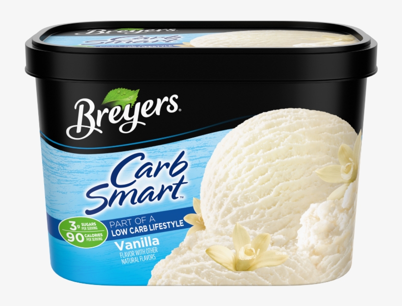 A 48 Ounce Tub Of Breyers Carbsmart Vanilla Front Of - Breyers Carb Smart Vanilla, transparent png #2119268