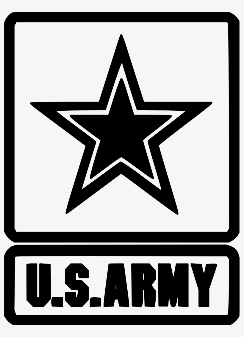 Us-army File Size - Black And White Us Army Decals, transparent png #2119379