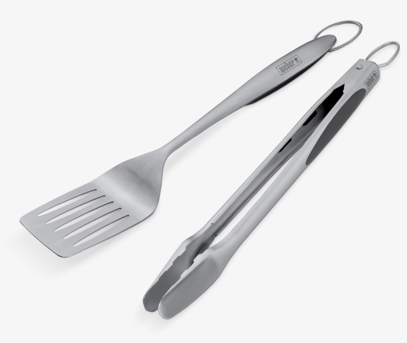 Deluxe Tool Set - Weber Stainless Steel Two Piece Barbecue Tool Set, transparent png #2120120