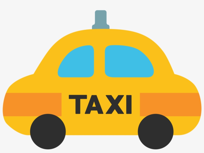 File - Emoji U1f695 - Svg - Taxi Emoji, transparent png #2120240
