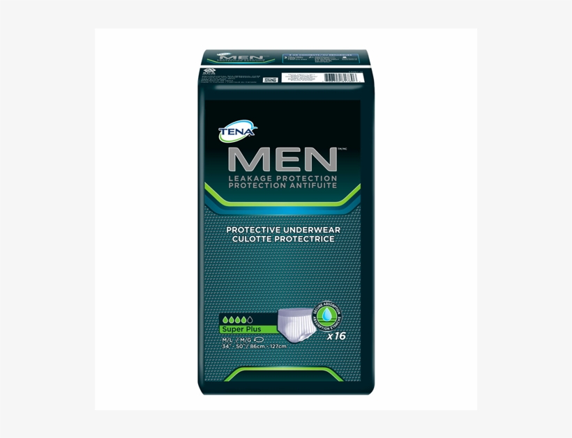 Tena Men Protective Underwear Super Plus Absorbency - Tena Incontinence Underwear For Men, Protective, Medium/large,, transparent png #2120520