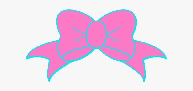 Hot Pink Turquoise Bow Clip Art At Clker - Transparent Background Bow Clipart, transparent png #2121803