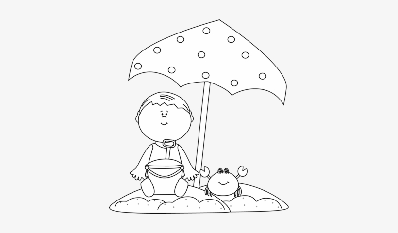 summer clipart black and white