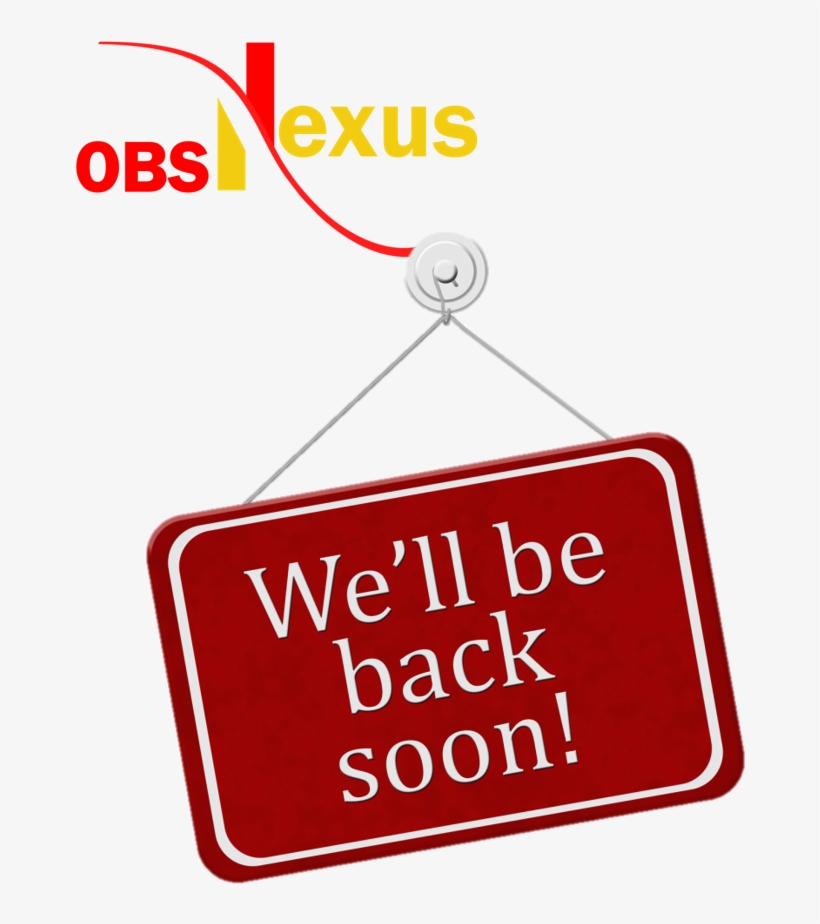 Obs Technology - Well Be Back Soon, transparent png #2123345