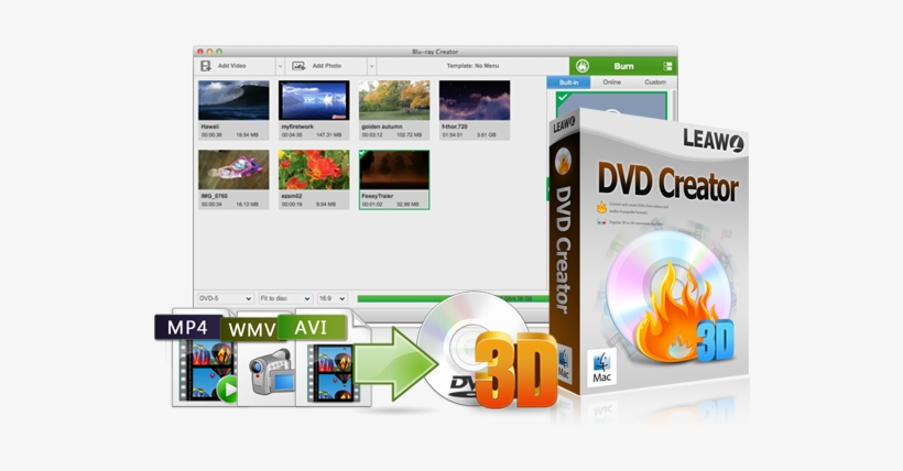 Dvd Creator For Mac - Leawo Blu-ray Creator, Download Version, transparent png #2123603