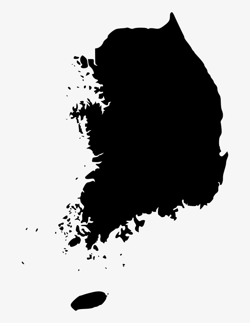 Png File - South Korea Map Silhouette, transparent png #2123620