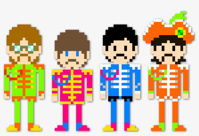 Sgt Pixel By Dillonquador-d7a33np - Beatles Minecraft Pixel Art, transparent png #2124783