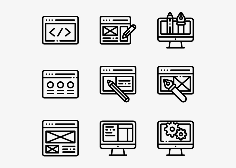 Web Design - Free Vector Cyber Icons, transparent png #2125821