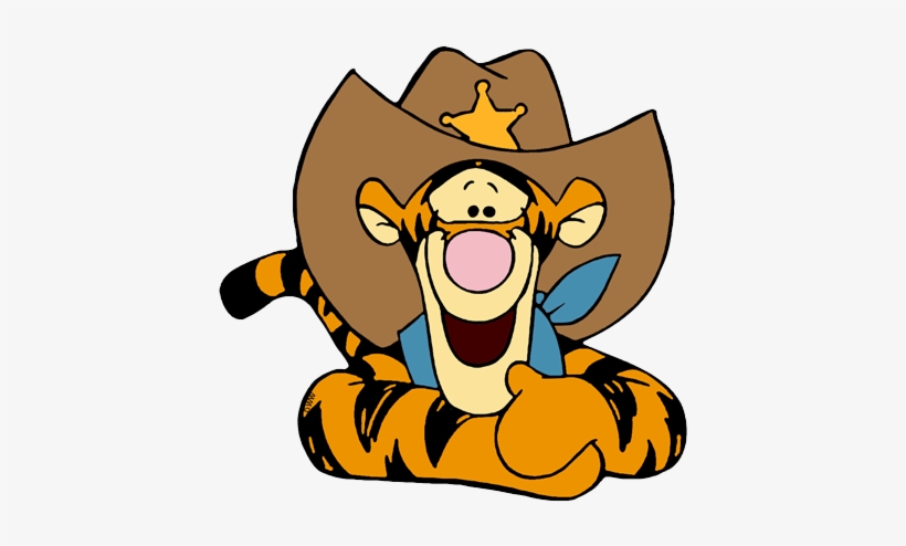 Cowboy Tigger - Winnie The Pooh Cowboy Clipart, transparent png #2125937