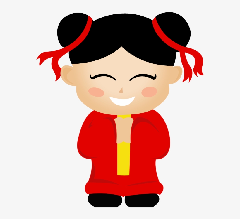 Chinese Clip Art Asian - Chinese Girl Clipart, transparent png #2126365