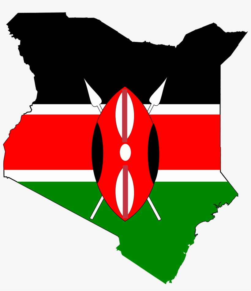 Map Flag Clipart Music - Flag Map Of Kenya, transparent png #2126525