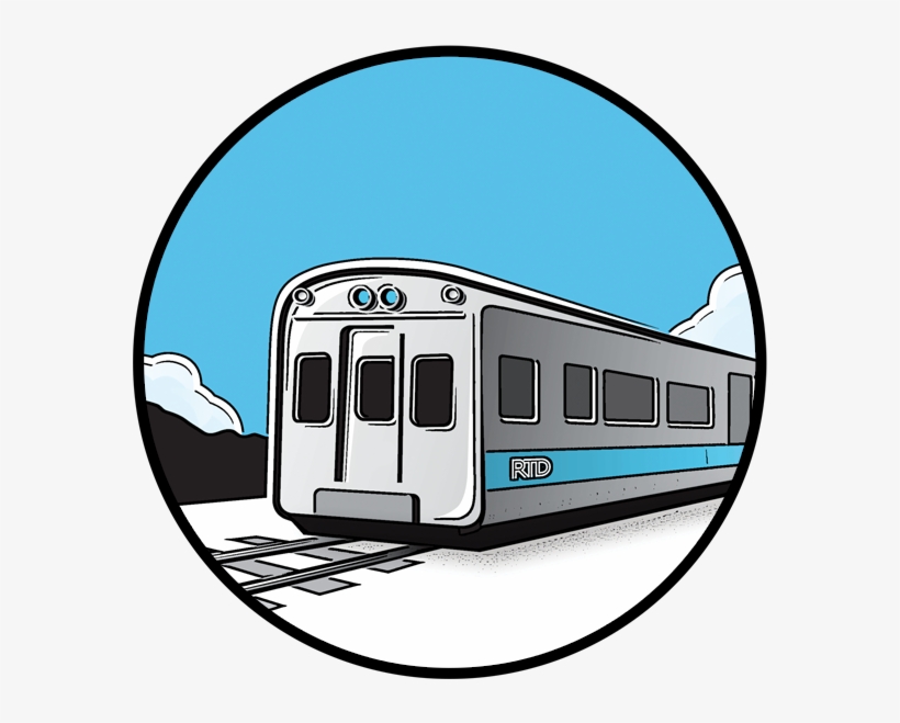 Railroad Clipart Train Ride - Rtd A Line Denver, transparent png #2126931