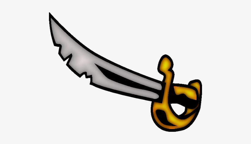 Pirate Sword Clipart - Pirate Sword Clipart Transparent, transparent png #2127651