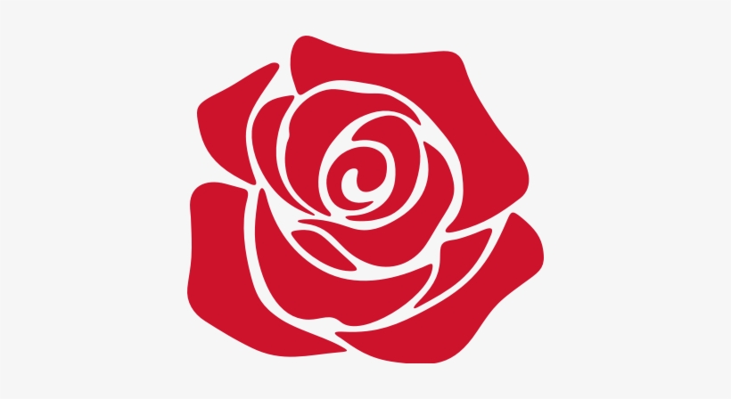 Silhouette Long Stem Rose Clipart.