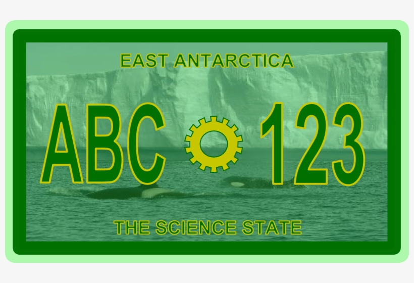 East Antarctica License Plate - National Geographic, transparent png #2128501