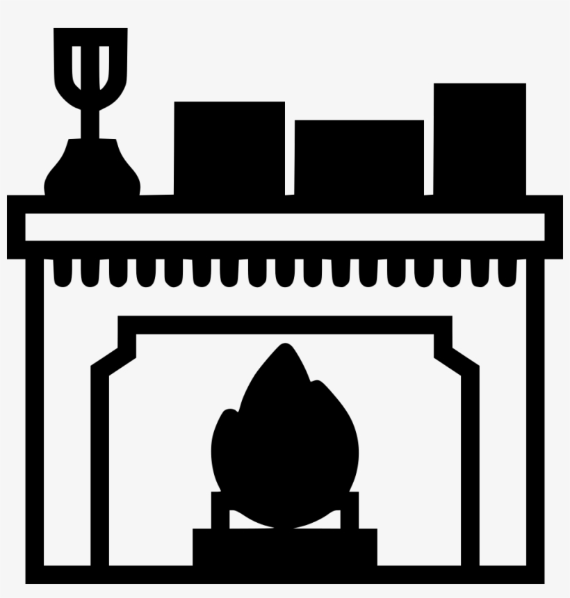 Fireplace Comments - Fireplace Clipart Png Black And White, transparent png #2128708