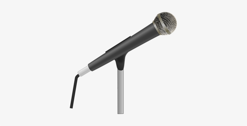 Microphone Microphone Stand Karaoke Speech - Microphone Clipart No Background, transparent png #2129289